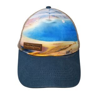 Yellowstone National Park Snapback Trucker Hat Multicolor One Size Mesh Back